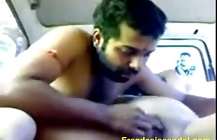 indian couple hard sex in parked van.